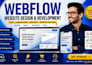 build a professional webflow saas website landing page web application
